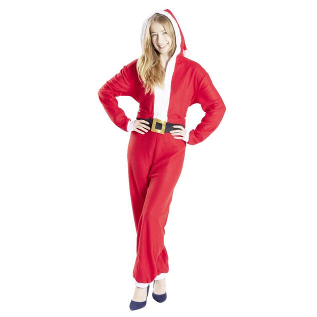 Combinaison de p&egrave;re no&euml;l mixte avec capuche Taille S/M