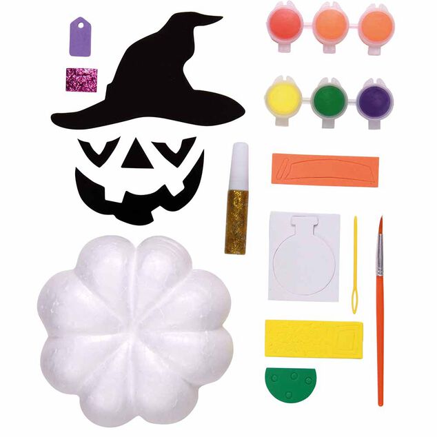 Set cr&eacute;atif citrouille &agrave; customiser d&eacute;coration Halloween
