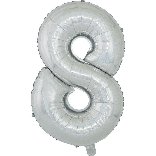 Ballon chiffre 8 en aluminium