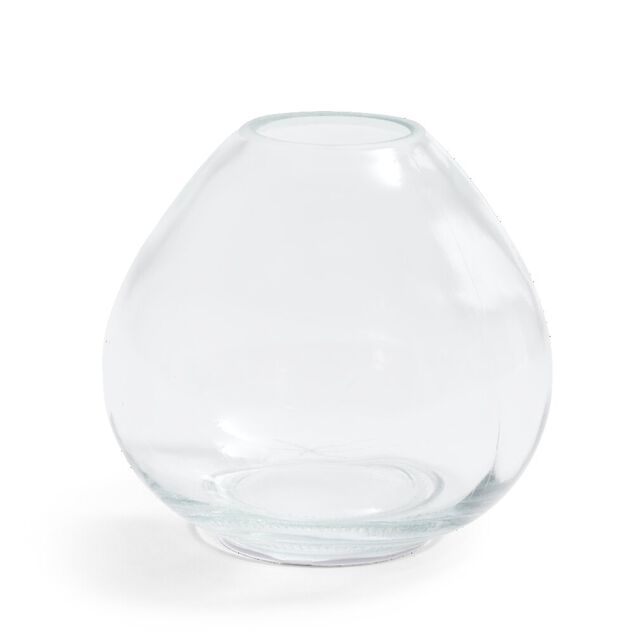 Soliflore rond verre transparent Ø8,5xH7,7cm