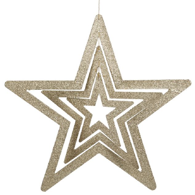 Suspension Étoile Dorée encastrée