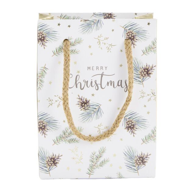 Sac cadeau de No&euml;l petit mod&egrave;le H14.5cm (2 mod&egrave;les)