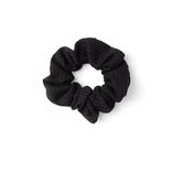 Lot de 8 chouchous scrunchies polyester côtelé noir