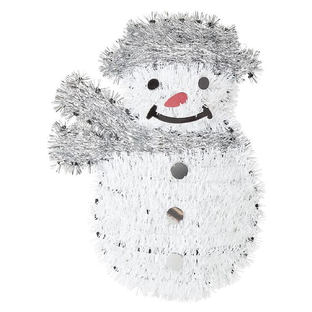 D&eacute;coration bonhomme de neige &agrave; poser H33cm