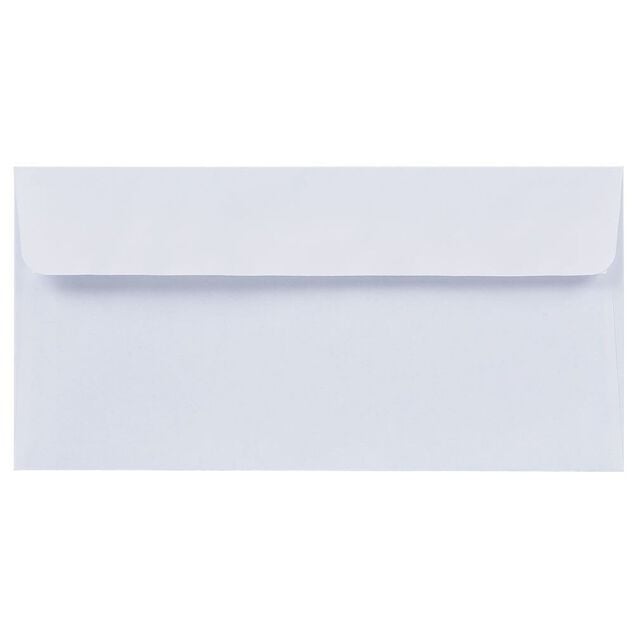 Lot de 50 enveloppes blanches avec bande auto-adh&eacute;sive 11x22cm
