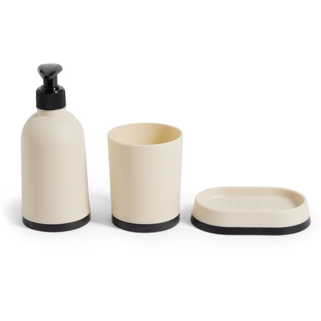 Ensemble salle de bain porte-savon, distributeur et gobelet (3 modèles)