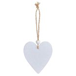 Suspension coeur/étoile/sapin bois et feutrine rouge ou blanc