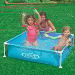 Piscinette tubulaire enfant carr&eacute;e Intex 122x122xH30 cm