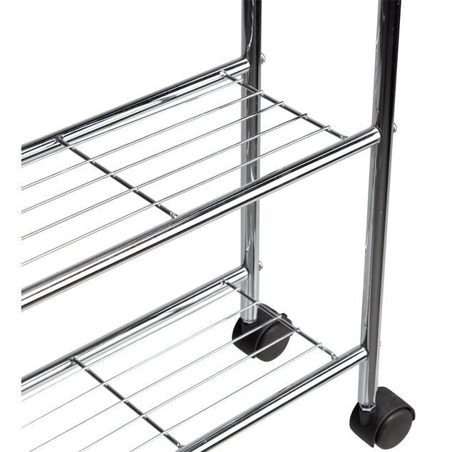 Desserte de salle de bains 4 niveaux métal gris