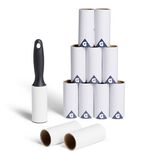 Lot de 11 rouleaux adh&eacute;sifs papier + brosse polypropyl&egrave;ne blanc + noir