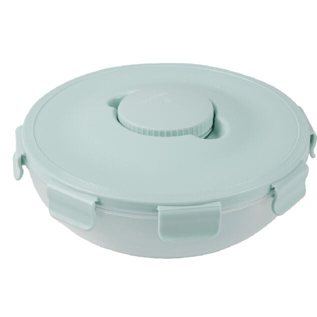 Lunch box ronde "My perfect lunch" bleu