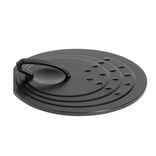 Couvercle rond avec poignée acier noir Ø30cm