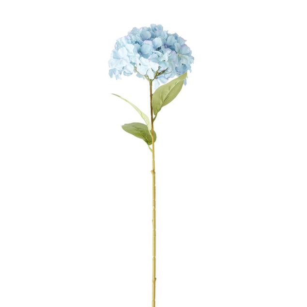 Fleur artificielle 1 tige hortensia bleu H82cm