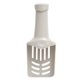 Pelle &agrave; liti&egrave;re plastique beige avec ouverture pour sachet plastique