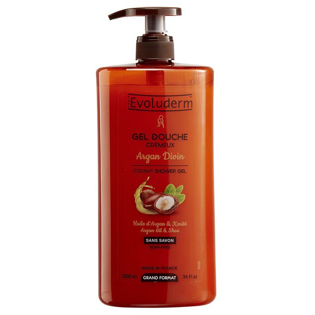 Gel douche Evoluderm argan divin 1L