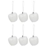 Pomme à paillettes à suspendre Noël x6