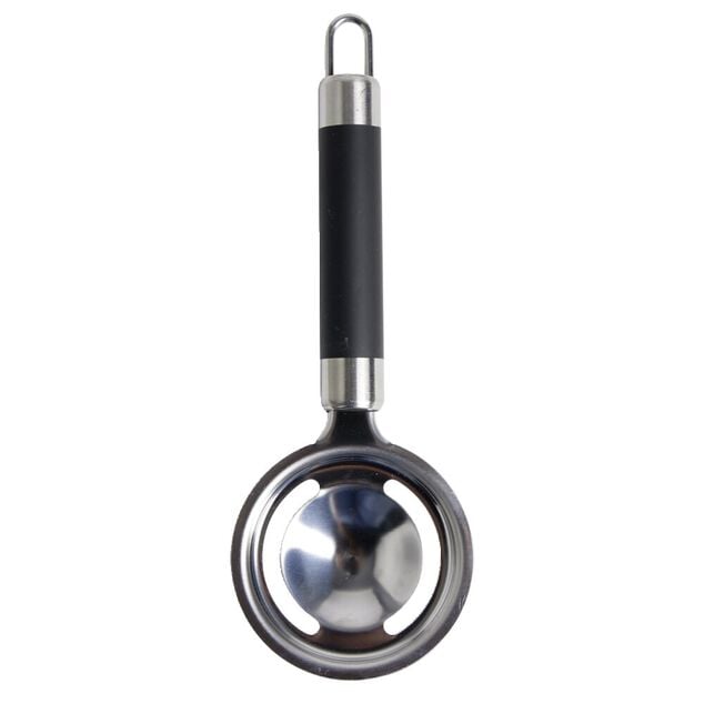 S&eacute;parateur de blanc d'oeuf en inox avec poign&eacute;e en plastique