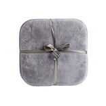 Lot de 2 galettes de chaise carr&eacute;es 40x40cm gris ou blanc - 2 coloris