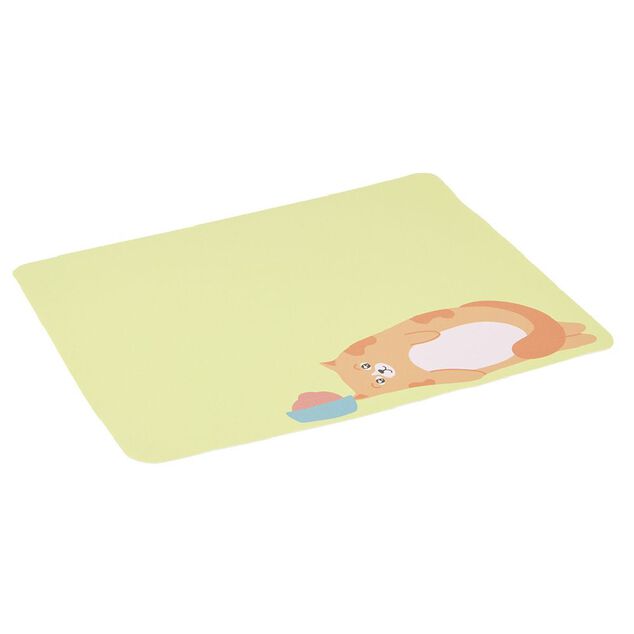 Tapis repose gamelle animaux 39x50cm (3 modèles)