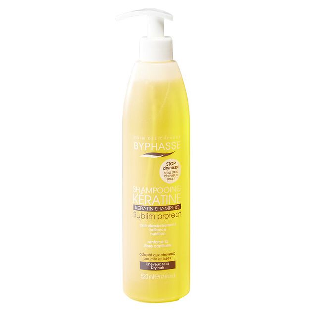 Shampooing k&eacute;ratine Byphasse sublim'protect 520 ml cheveux secs