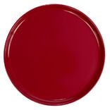 Assiette &agrave; dessert ronde Nordic porcelaine rouge &Oslash;22cm