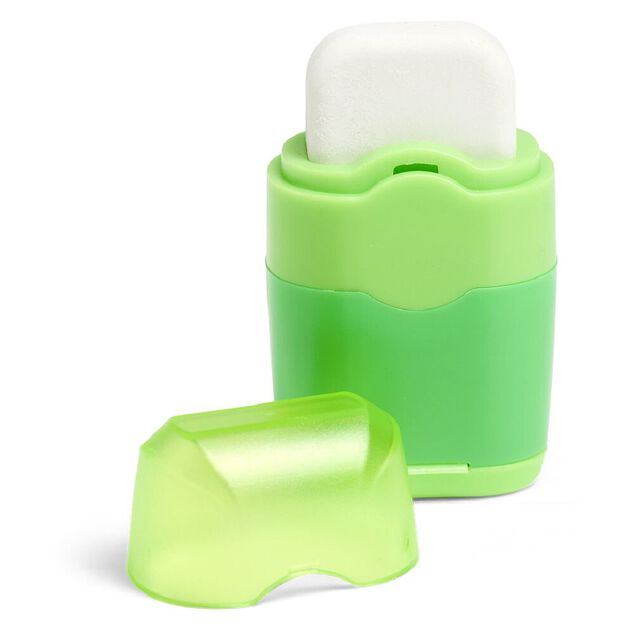 Taille crayon gomme 2en1 bleu ou vert