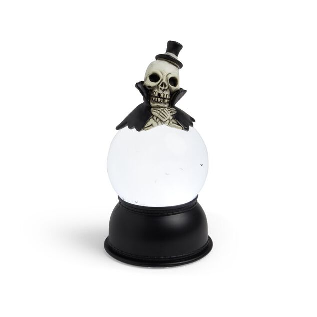 D&eacute;coration Halloween boule anim&eacute;e LED cr&acirc;ne squelette
