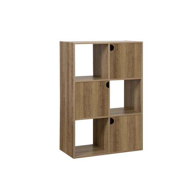 Colonne en bois 6 cases Adam brun naturel 60xP29,5xH90cm