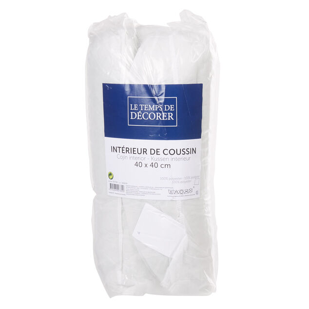 Coussin de rembourrage carr&eacute; blanc polyester
