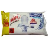 Lingettes WC x56 Harpic d&eacute;sinfectantes compostables nettoie parfume assainit