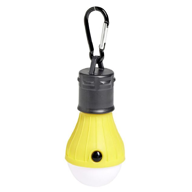 Lampe camping jaune &agrave; piles 3 fonctions