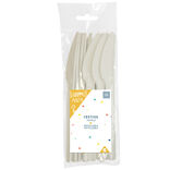 Couteau plastique blanc x12