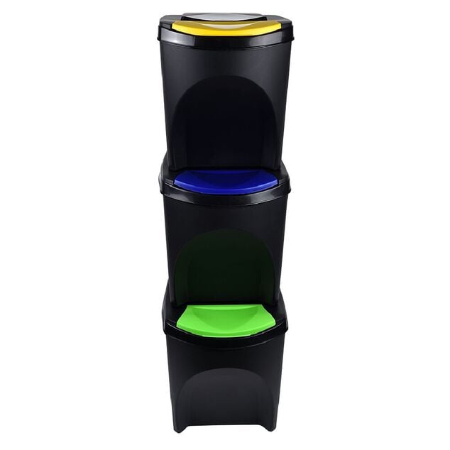 Lot de 3 poubelles de tri 25L