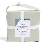 Taie de traversin 85x185cm 100% coton vert céladon