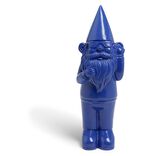 Nain &agrave; lunettes d&eacute;coratif H15cm plastique bleu