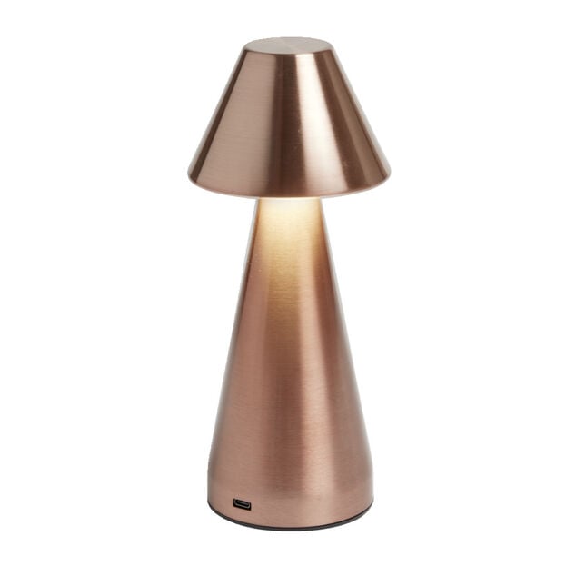 Lampe de table Conni USB tactile orange &Oslash;9,5xH22,5cm