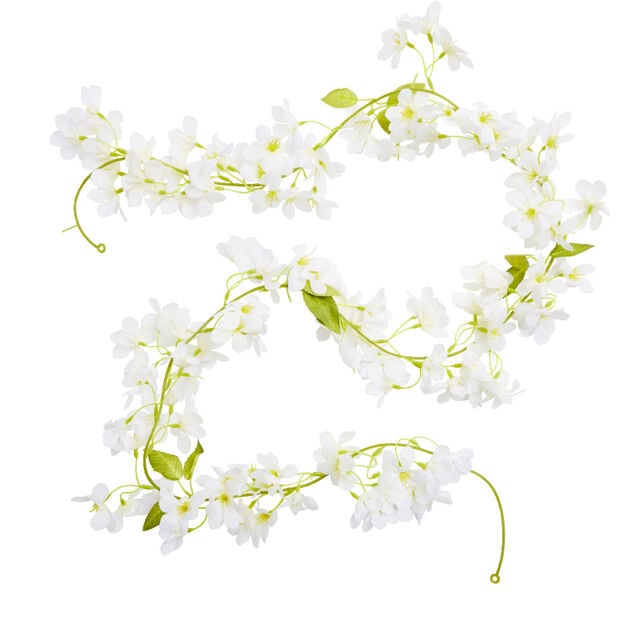 Guirlande fleur de pommier artificiel blanc L140cm