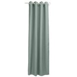Rideau &agrave; oeillets tissu &eacute;pais vert-gris 140x240cm