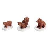 Sujet de Noël famille ours en polyrésine 3 pièces