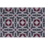 Tapis extérieur antidérapant grattant imprimé carreau ciment 75x45cm