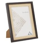 Cadre photo bois naturel et noir 17x22cm pour photo 13x18cm