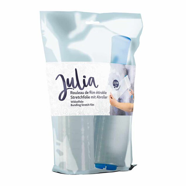 Rouleau film &eacute;tirable avec manche 150 m x2