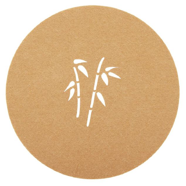 Fontaine à encens forme pomme beige et marron H16 cm