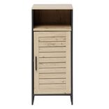 Meuble salle de bain 1 porte naturel et noir 34x30xH80 cm - Richmond