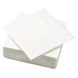 Serviette carr&eacute;e blanche Tex Touch 2 plis en papier x40