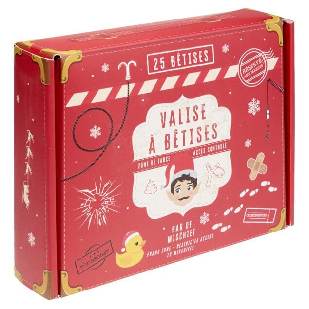 Valise &agrave; b&ecirc;tises du lutin farceur 25 accessoires