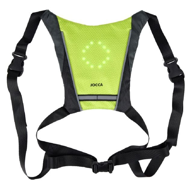 Gilet signalétique LED vert et noir
