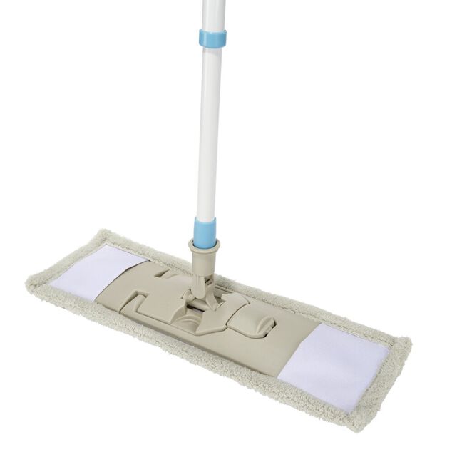 Balai microfibre t&eacute;lescopique beige L130cm
