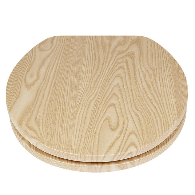 Abattant WC motif bois