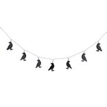 Guirlande Halloween lumineuse corbeaux noirs 150cm